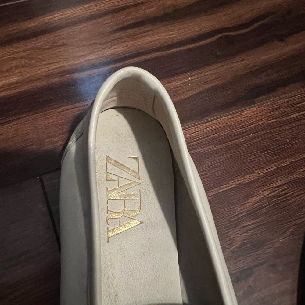 White Zara Loafers